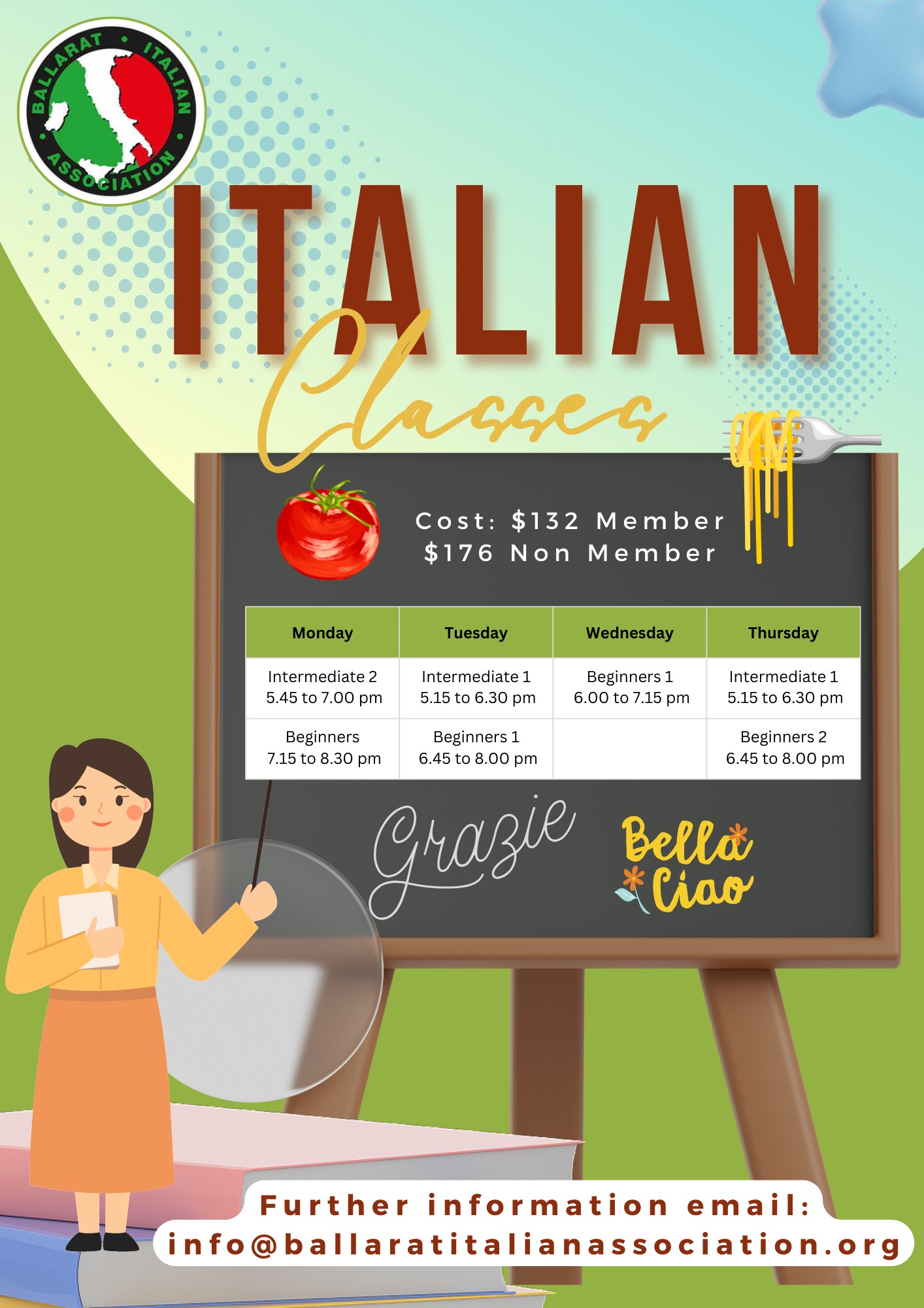 Italian Classes Timetable